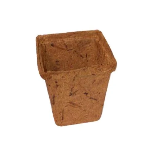 JIFFY - VASO QUADRATO COCO 8X8 - CON TAGLI DRENANTI