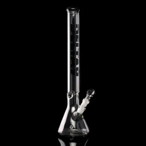 BONG BEAKER CON RIDUZIONI - 7MM - LOGO NERO - CORONA SOLIDA NERA