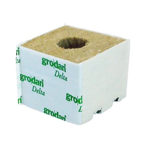 CUBETTI IN LANA DI ROCCIA GRODAN - 7.5X7.5X7.5 CM - FORI ? 2,5 CM