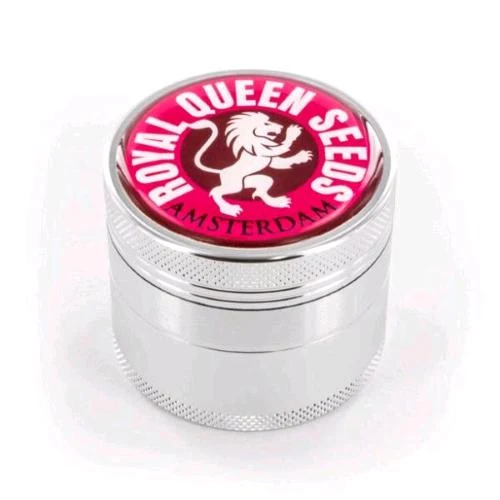 ROYAL QUEEN SEEDS - GRINDER IN ALLUMINIO DRIP LOGO ROSSO - 2 PARTI 48 MM P - 40 MM H