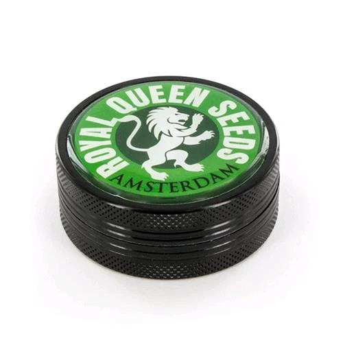 ROYAL QUEEN SEEDS - GRINDER ALLUMINIO DRIP LOGO VERDE - 2 PARTI 48 MM
