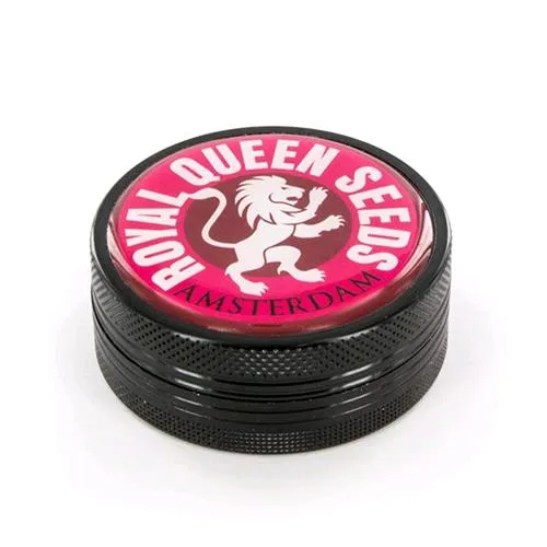 ROYAL QUEEN SEEDS - GRINDER IN ALLUMINIO DRIP LOGO ROSSO - 2 PARTI 48 MM