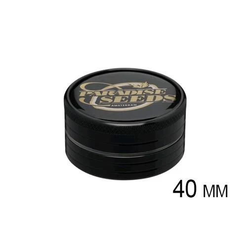 PARADISE SEEDS - GRINDER NERO CON LOGO 40 MM 2 PARTI
