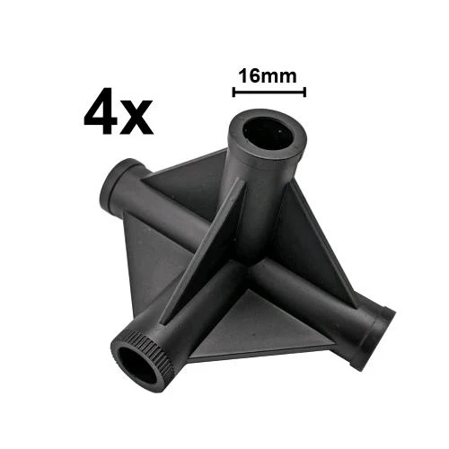 HOMEBOX - CONNETTORE A 4 VIE PER POLI DA 16 MM (4 UNITÀ)