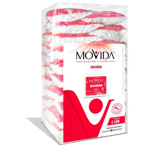 MOVIDA - FILTRO FUMATORI 90 BUSTE * 130 FILTRI CIASCUNO 6mm