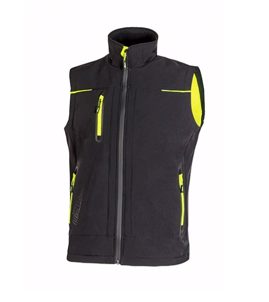 U-Power UNIVERSE - Gilet in Softshell, Black Carbon