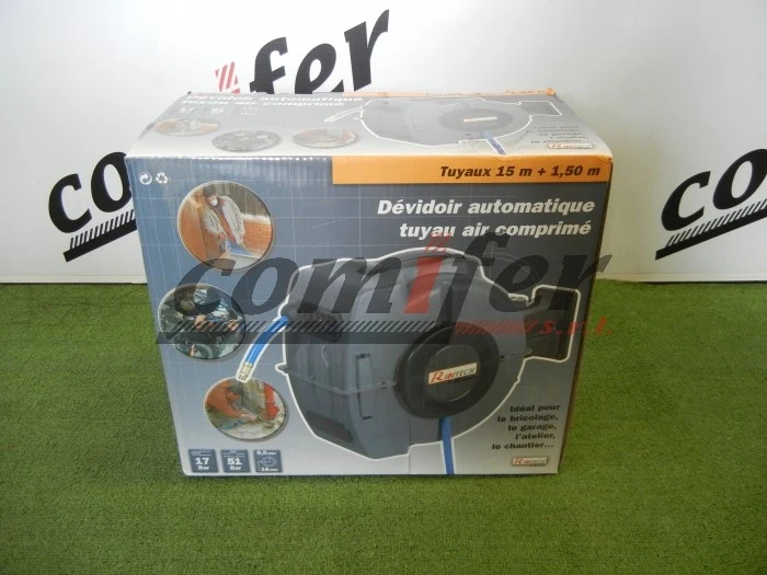 Avvolgitubo aria automatico 15 metri + 1,5 metri Ribimex PRDATR15