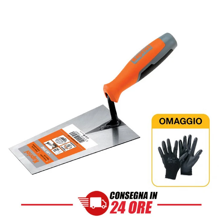 Cazzuola punta quadra 21 cm con omaggio