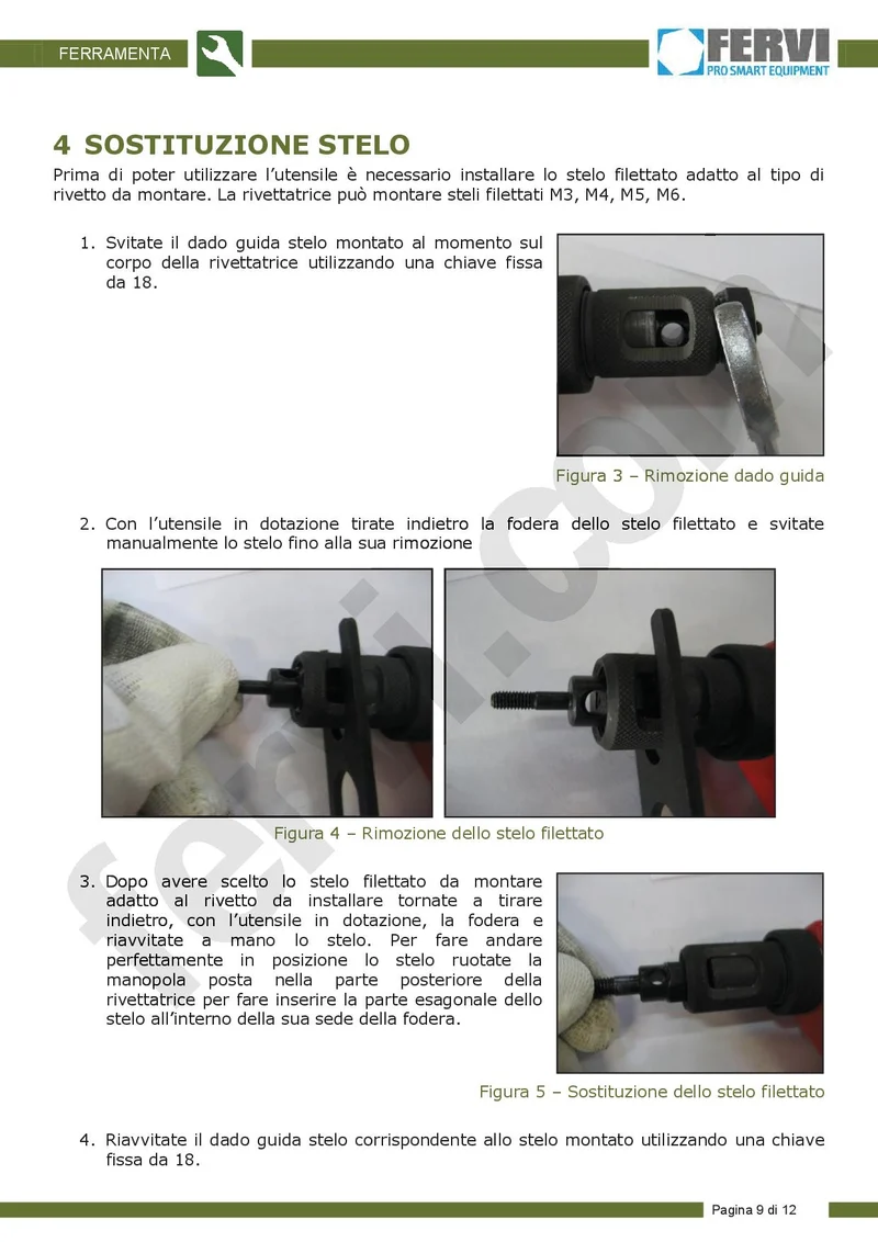 Fervi 0469 - Rivettatrice per inserti filettati