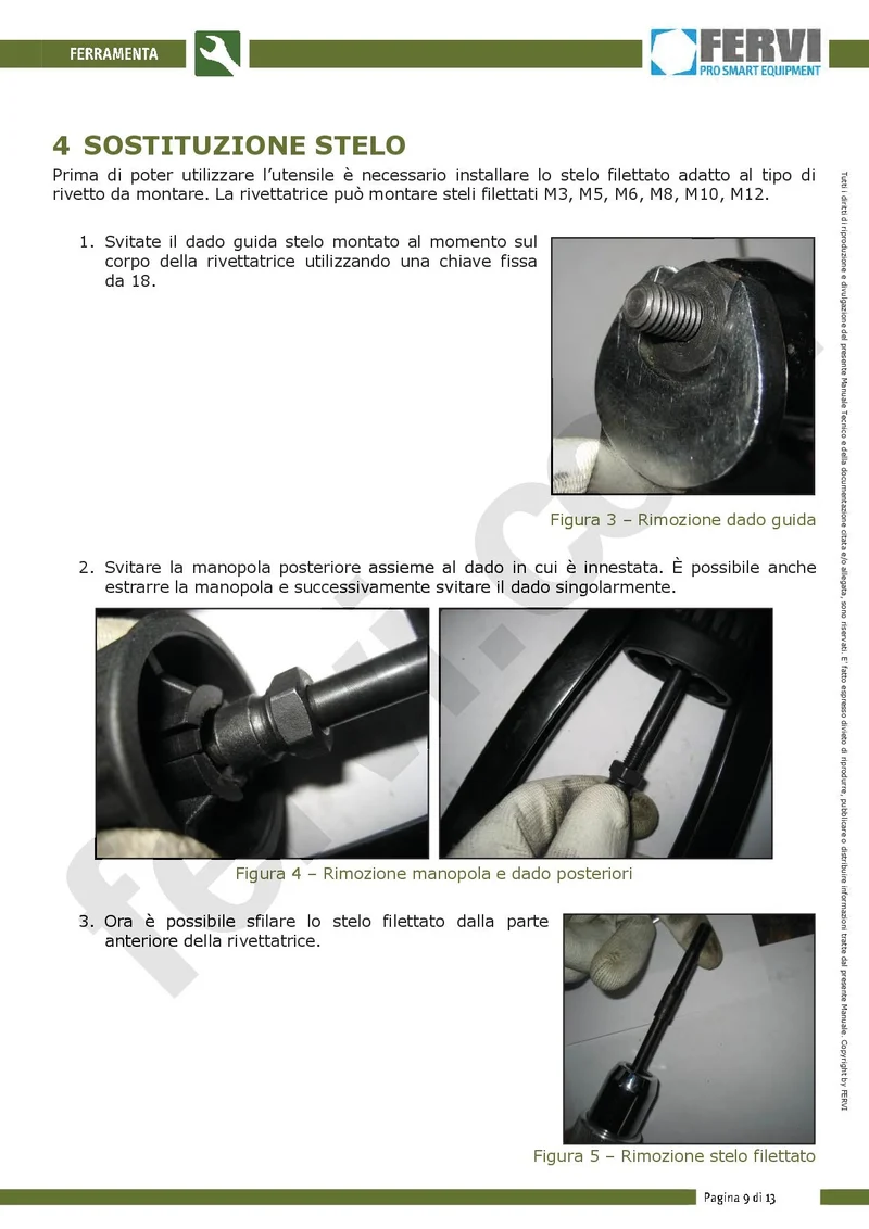 Fervi 0455 - Rivettatrice a doppia leva per inserti filettati