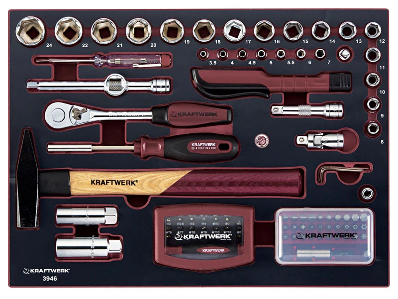 Valigetta cassetta attrezzi completa Kraftwerk AluPro 3946 (151 pz)