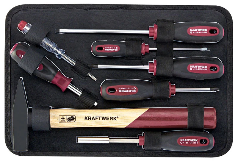 Valigetta cassetta porta attrezzi compatta completa Kraftwerk AluPro 3944 (123 pz)