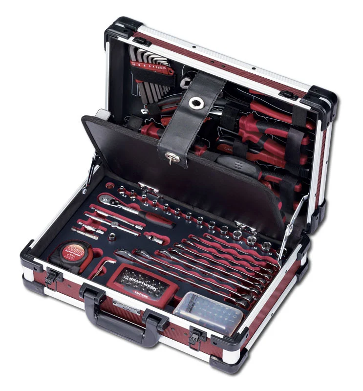 Valigetta cassetta porta attrezzi compatta completa Kraftwerk AluPro 3944 (123 pz)