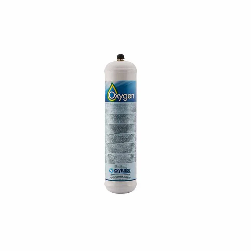 Bombola ossigeno usa e getta Oxyturbo 110bar attacco M12X1RH-IT 950ML per turboset 90-100-110-200