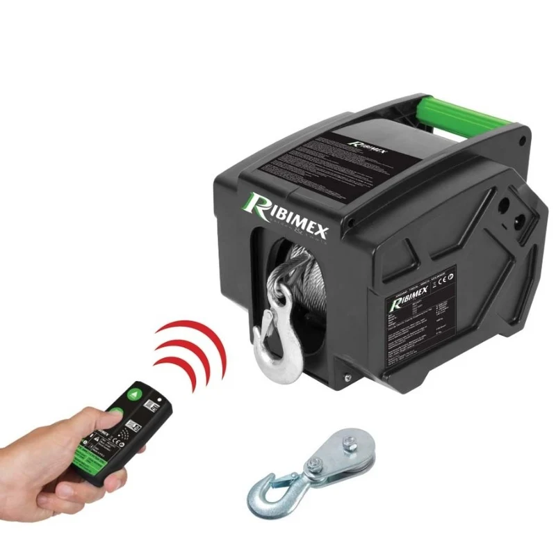 Verricello 12V radiocomandato Ribimex PE12V/T1 - ideale per auto e barca