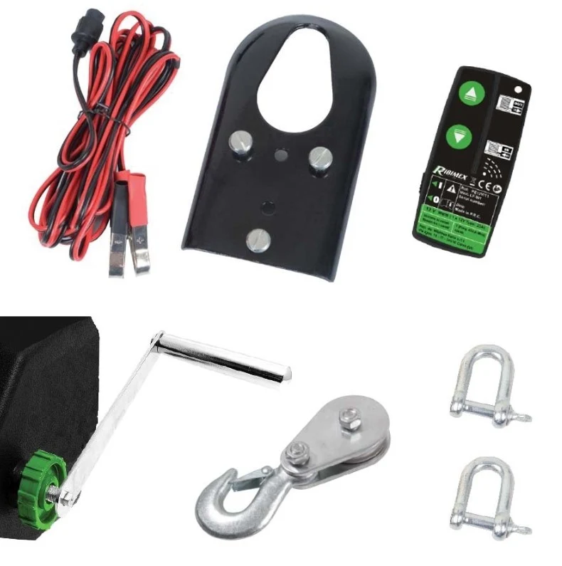 Verricello 12V radiocomandato Ribimex PE12V/T1 - ideale per auto e barca