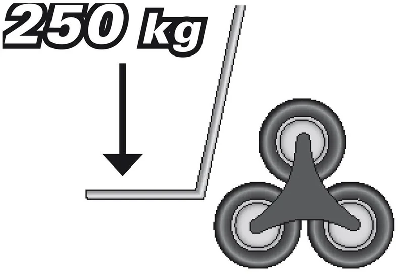 Carrello a 6 ruote piene con pedana pieghevole Ribimex PRCD6R - per salire/scendere le scale