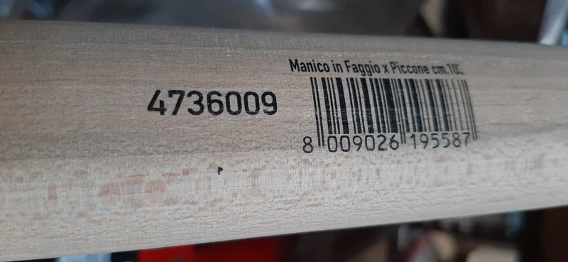 Manico per piccone e mazza in faggio lunghezza 95/100 cm 4736009