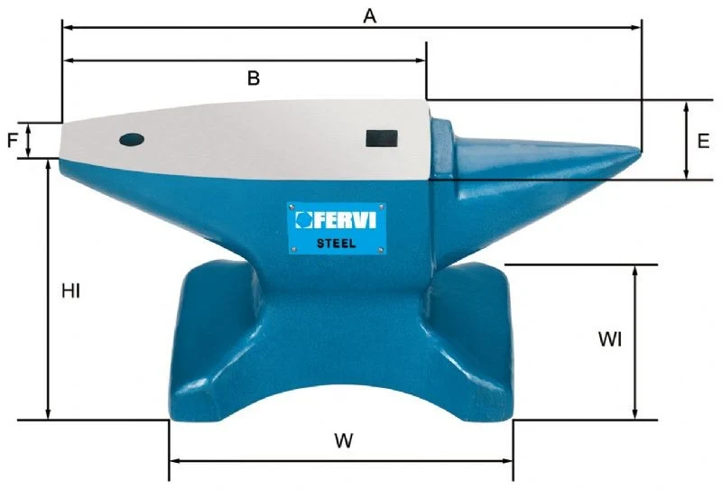 Fervi 0157/10 - Incudini in acciaio indurito c50