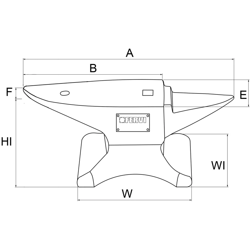 Fervi 0157/10 - Incudini in acciaio indurito c50