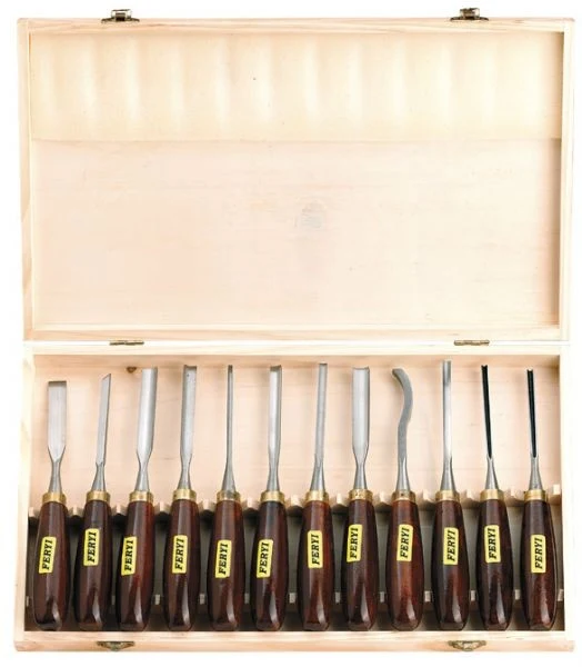 Fervi 0306 - Serie 12 sgorbie per intagliatore