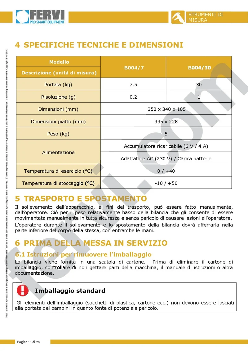 Fervi B004/30 - Bilancia elettronica digitale contapezzi ricaricabile