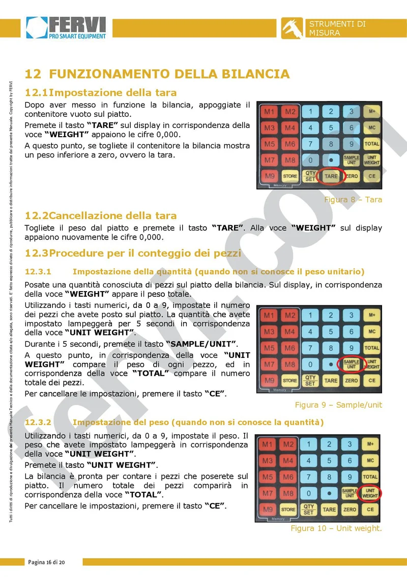 Fervi B004/30 - Bilancia elettronica digitale contapezzi ricaricabile
