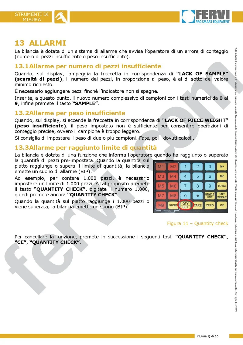 Fervi B004/30 - Bilancia elettronica digitale contapezzi ricaricabile