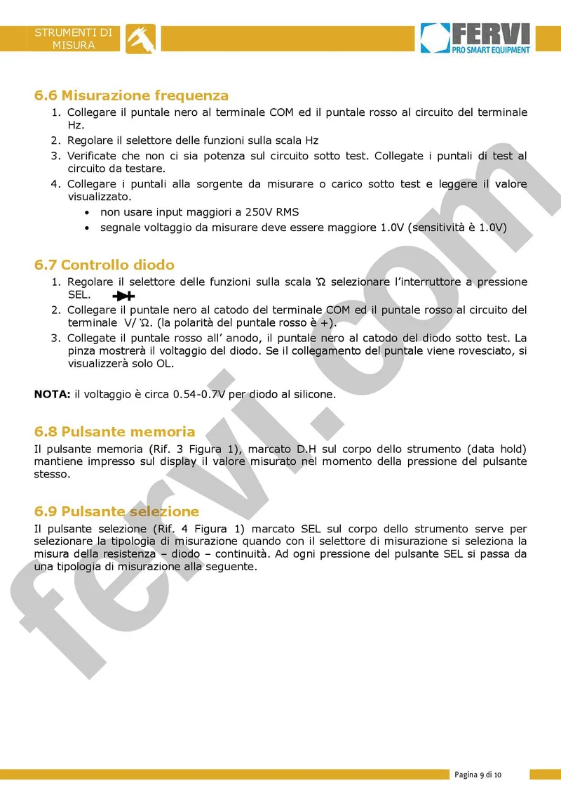 Fervi P080 - Pinza amperometrica digitale