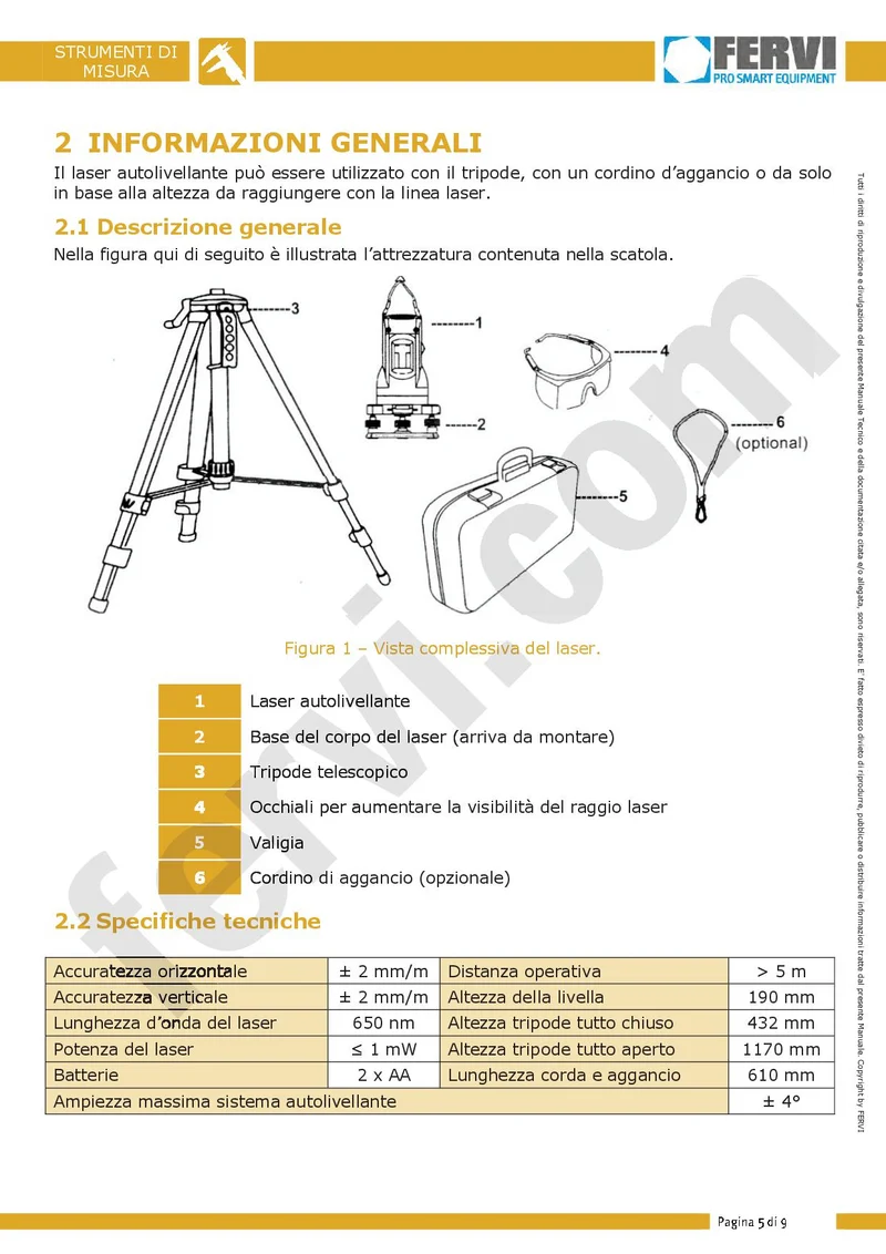 Fervi 0646/A - Laser autolivellante