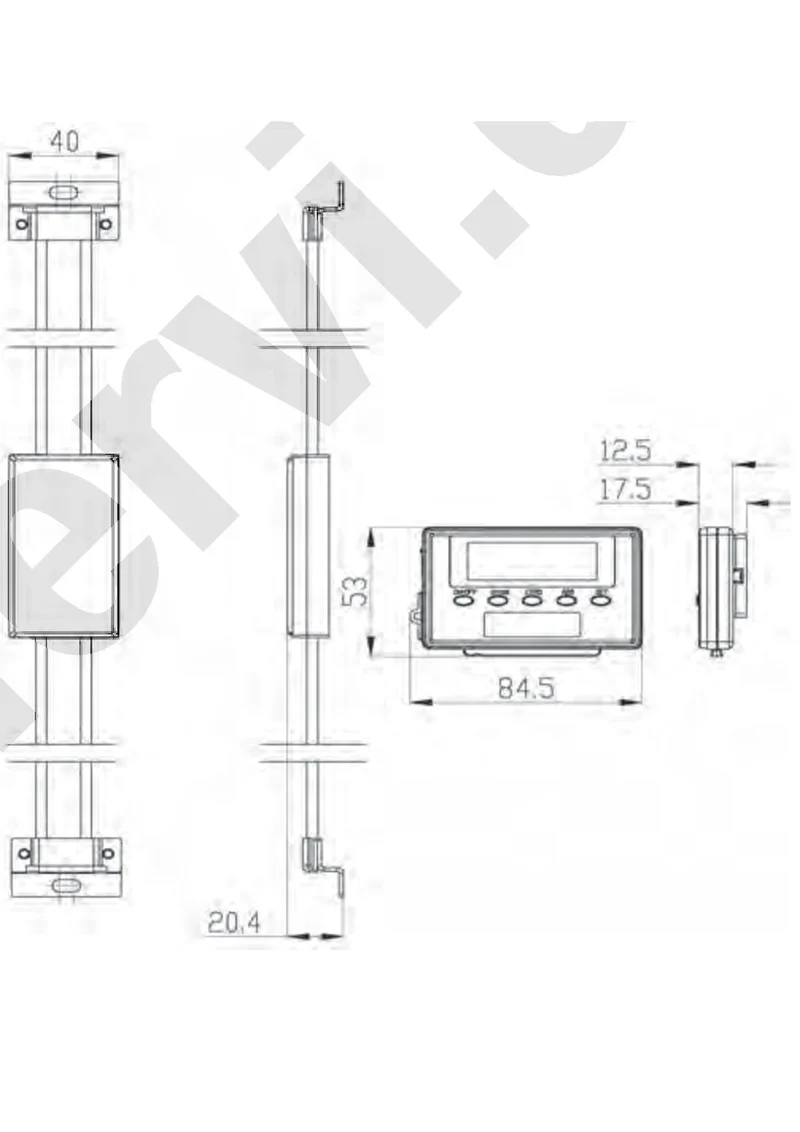 Fervi R060 - Riga con display digitale multifunzione
