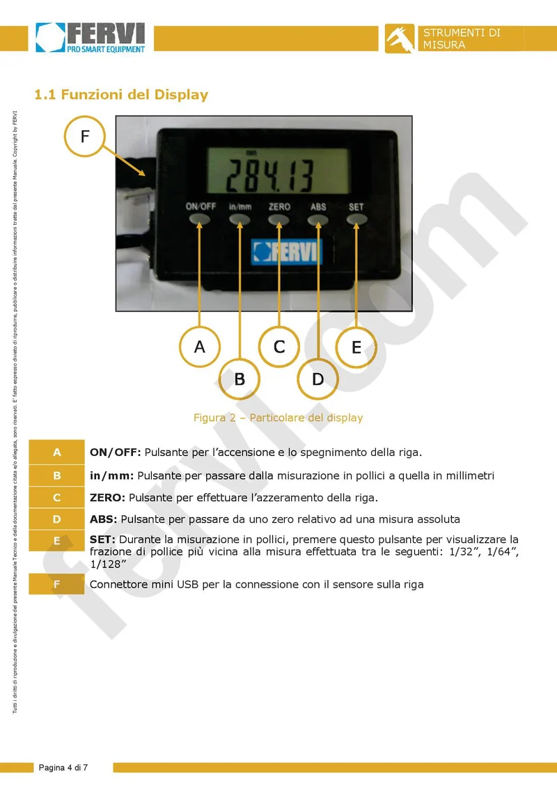 Fervi R060 - Riga con display digitale multifunzione