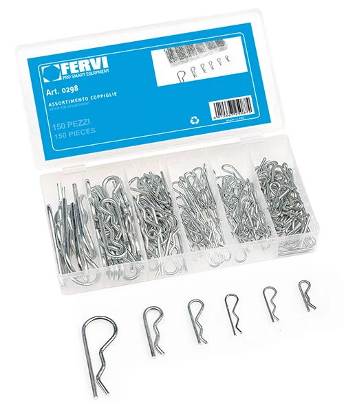 Fervi 0298 - Assortimento 150 coppiglie di sicurezza