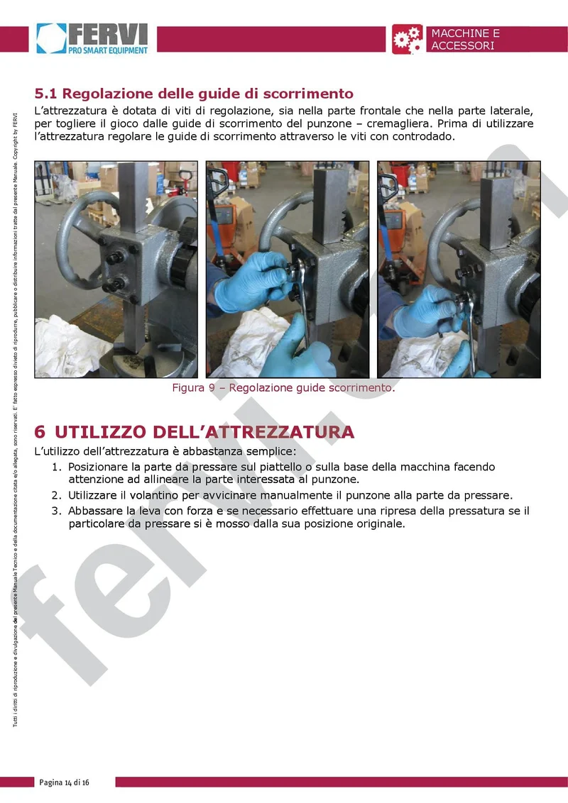Fervi P029/2 - Pressa manuale a cremagliera