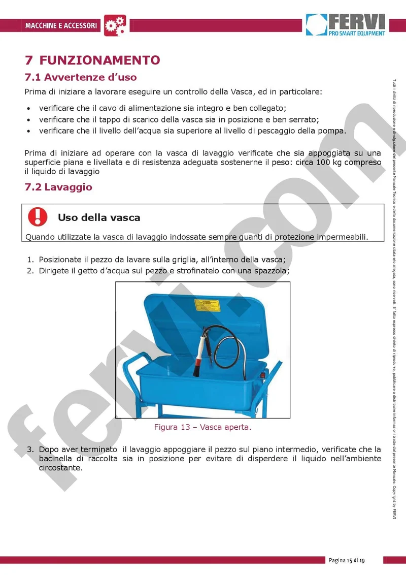 Fervi 0232 - Vasca di lavaggio su carrello