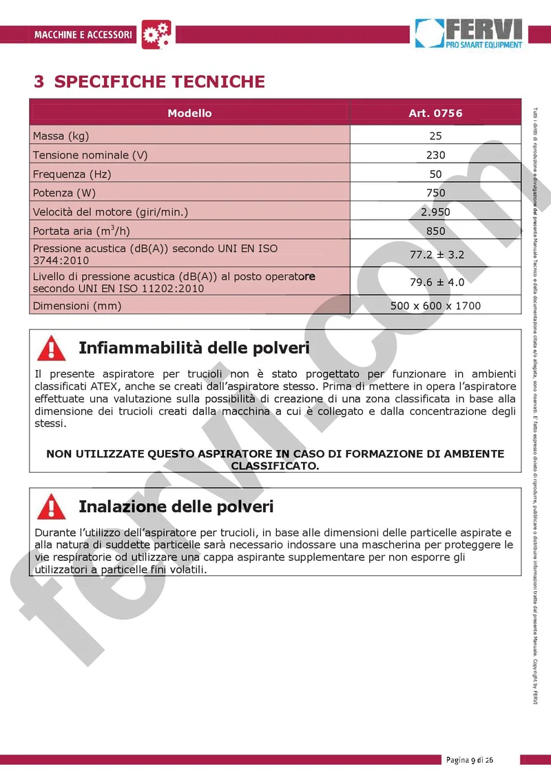 Fervi 0756 - Aspiratore per trucioli