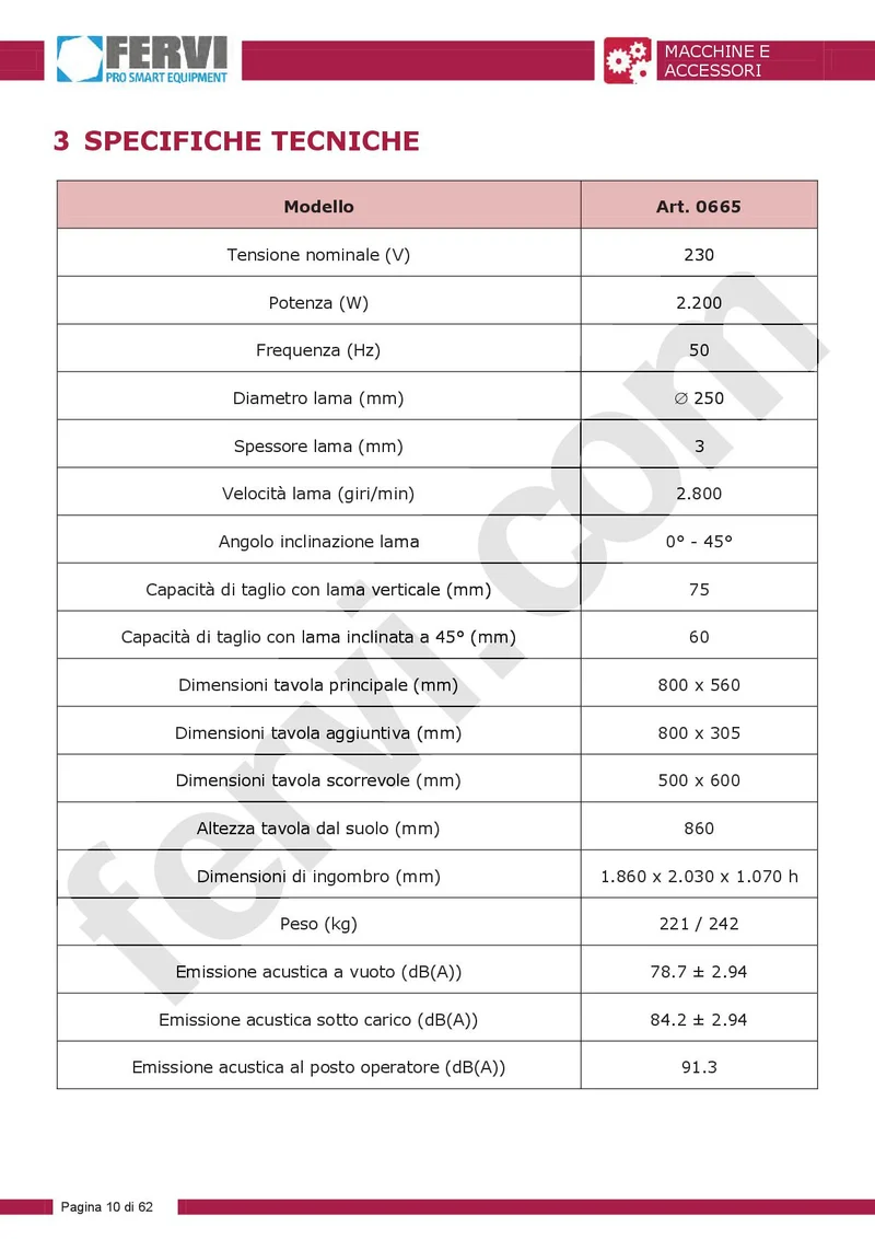 Fervi 0665 - Sega circolare squadratrice parzialmente montata