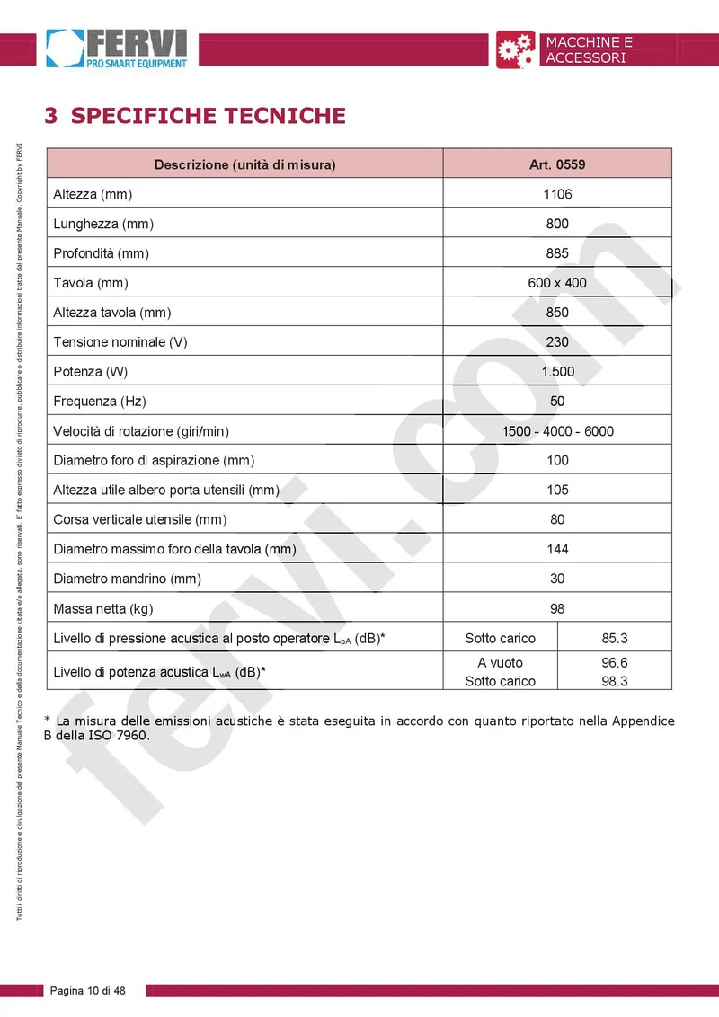 Fervi 0559 - 2 in 1 toupie e carteggiatrice a rullo