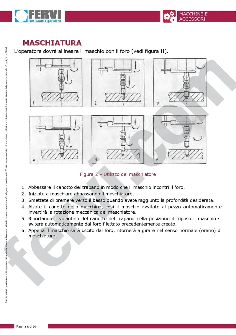 Fervi M059/12 - Maschiatore a frizione registrabile con inversione