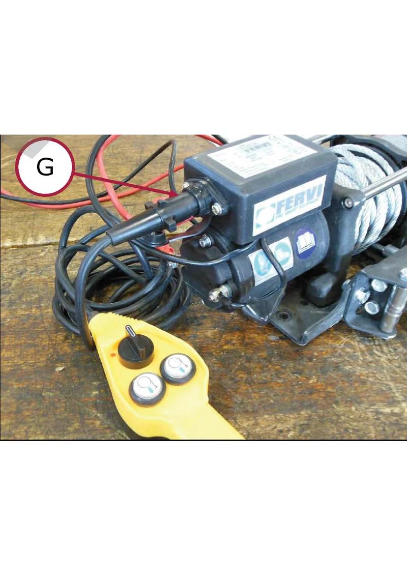 Fervi 0630/2200 - Argano elettrico a 12 v in corrente continua