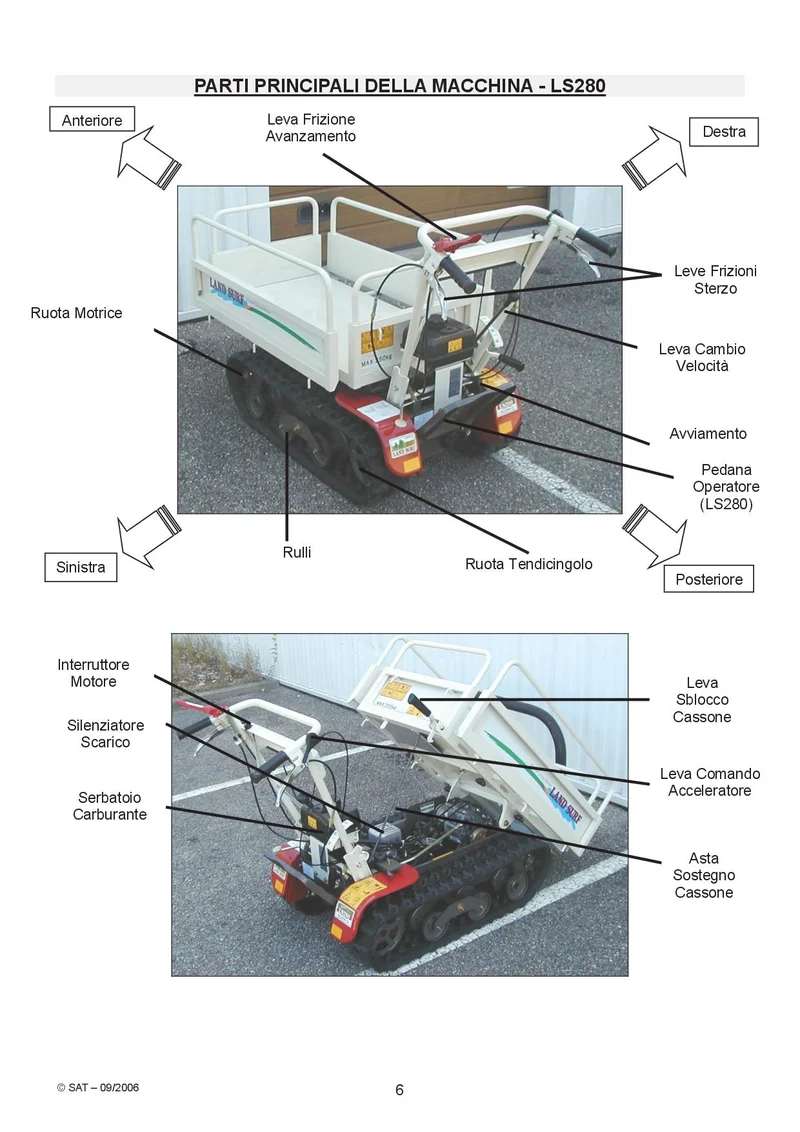 Motocarriola a cingoli Orec LS360 - portata 350kg transporter