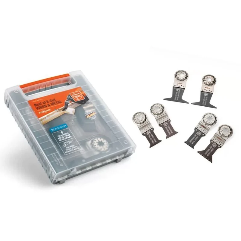 Fein Best of E-Cut Starlock WOOD & METAL - Set 6 lame per utensili multifunzione
