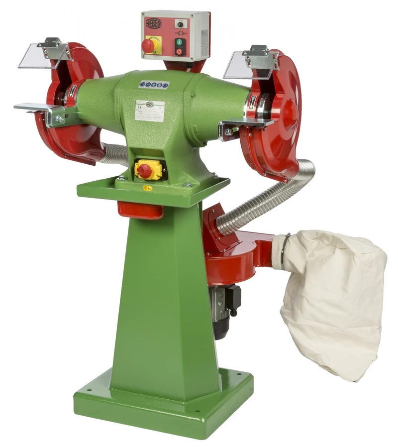 Smerigliatrice con aspiratore Nebes serie industriale in ghisa SA-6 - 3,0 HP trifase