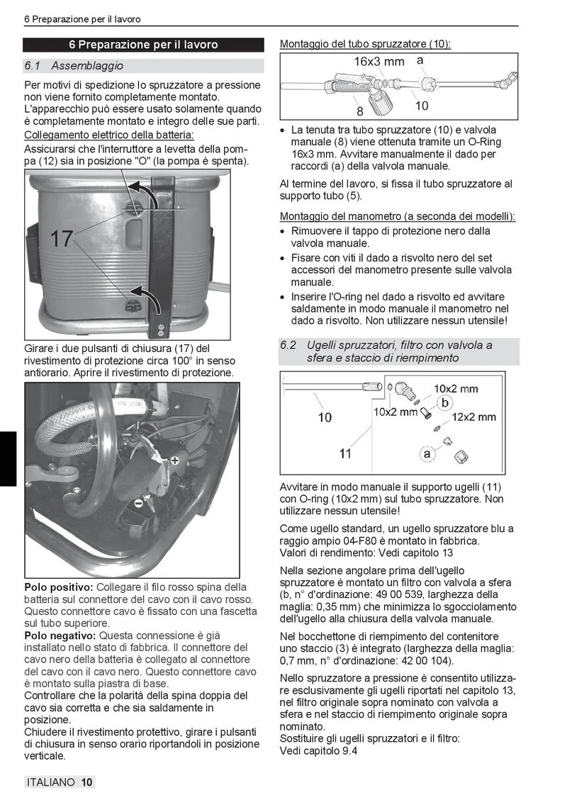 Solo 416li Pompa a batteria a spalla