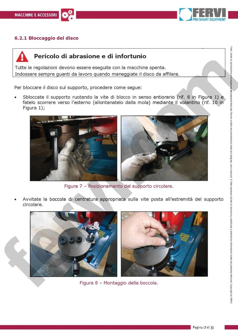 Fervi 0804 - Affilatrice manuale per dischi
