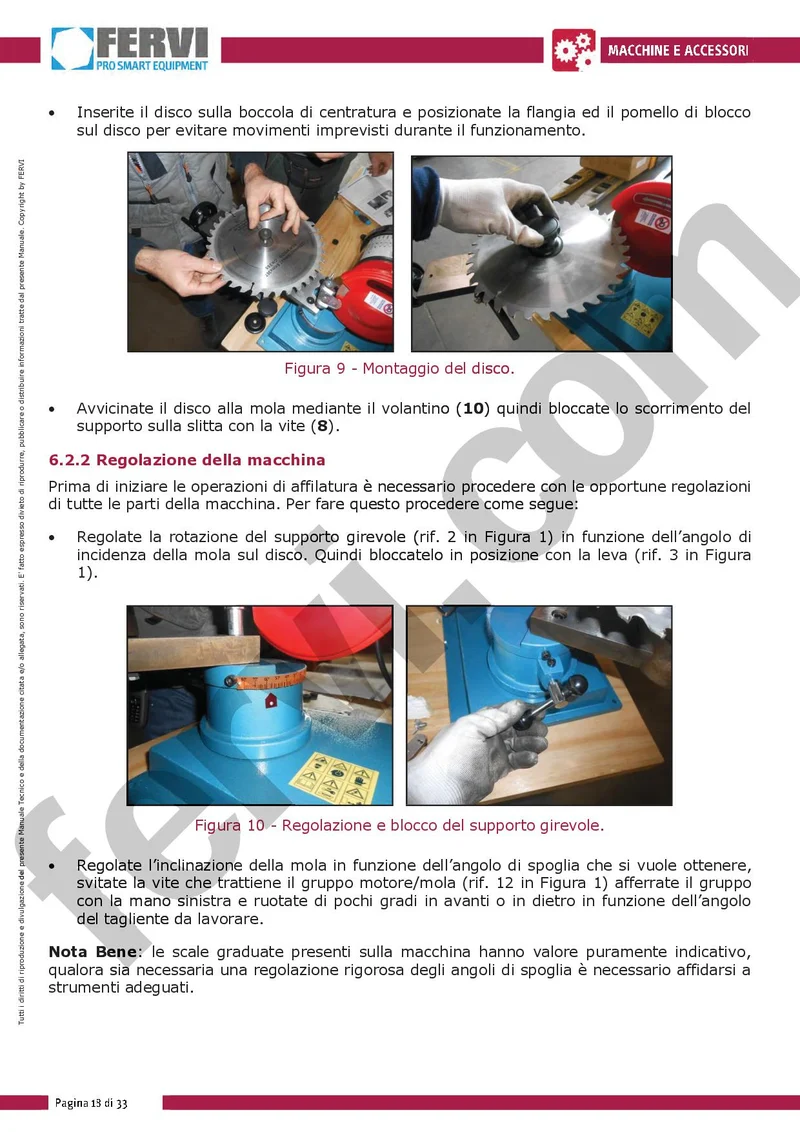 Fervi 0804 - Affilatrice manuale per dischi