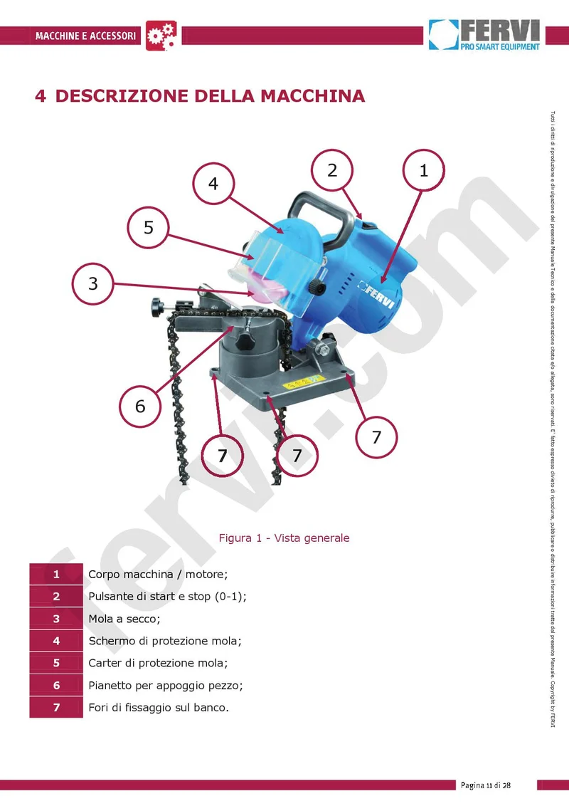 Fervi 0502 - Affilacatene per motosega