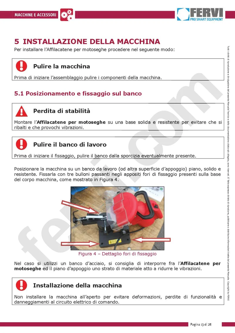 Fervi 0502 - Affilacatene per motosega