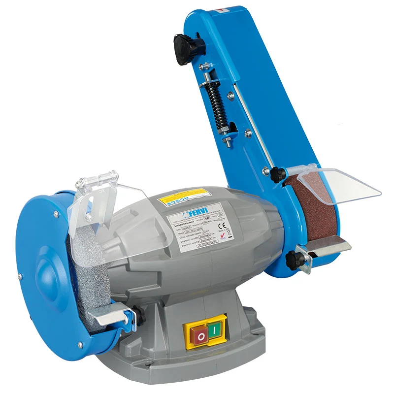 Fervi S383 - Smerigliatrice da banco con levigatrice