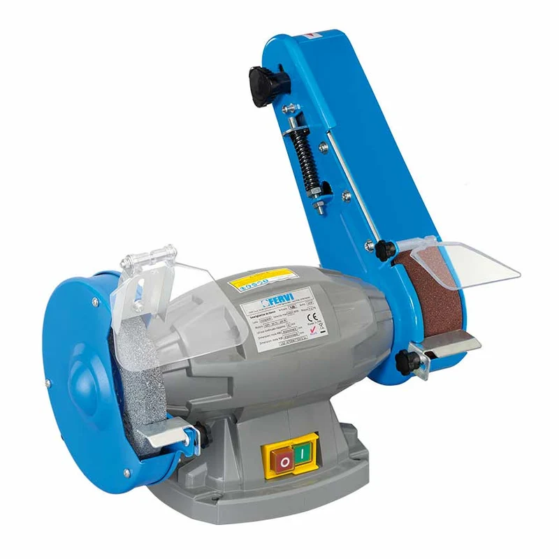 Fervi S383 - Smerigliatrice da banco con levigatrice